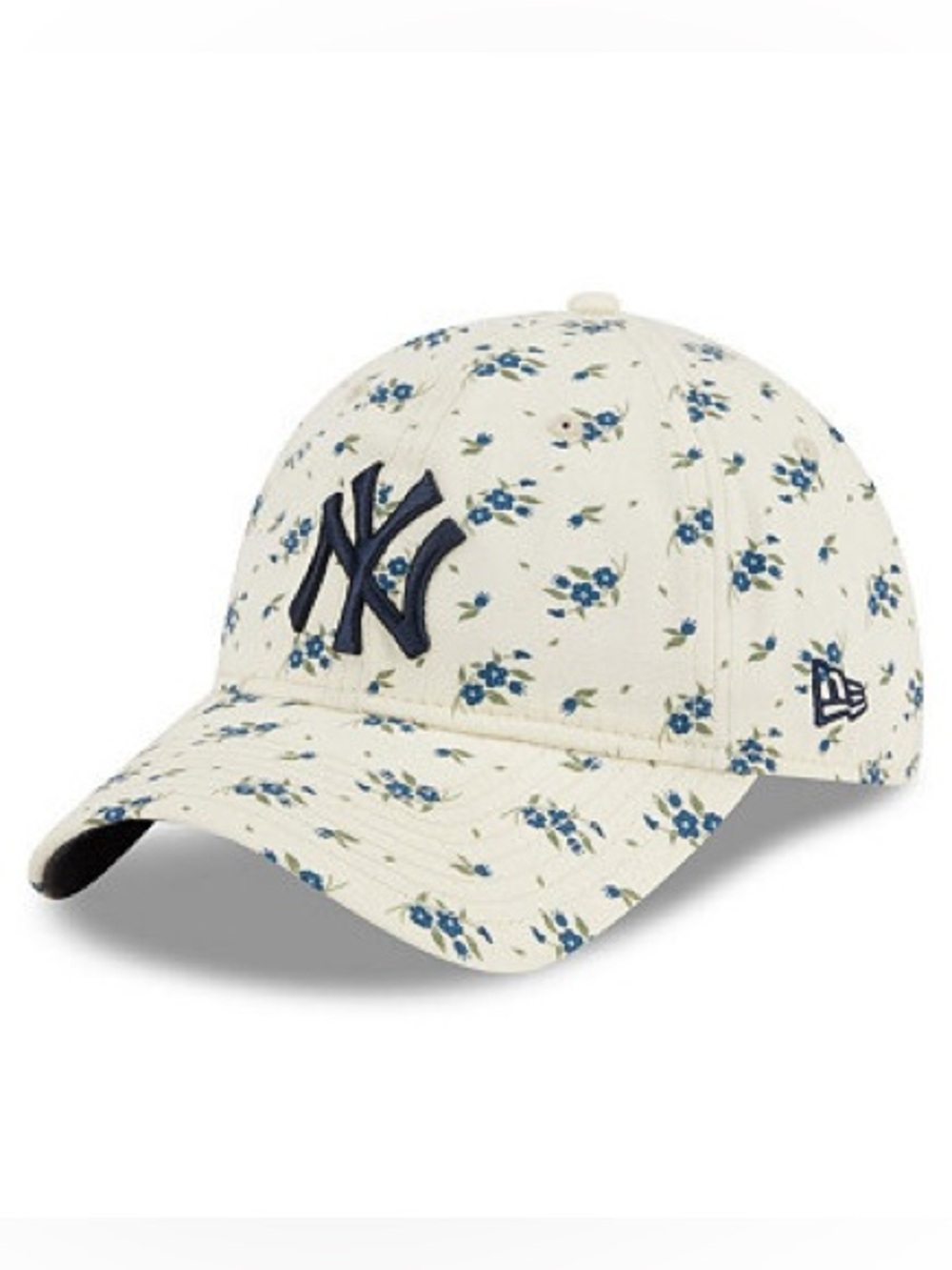 Women's Cream New York Yankees Chrome Bloom 9Twenty Adjustable Hat